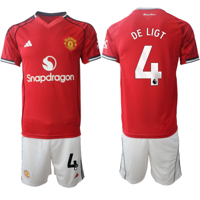 Men 2025-2026 Club Manchester United home Red #4 Soccer Jersey->manchester united jersey->Soccer Club Jersey